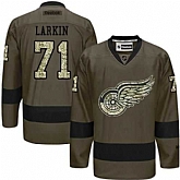 Glued Detroit Red Wings #71 Dylan Larkin Green Salute to Service NHL Jersey,baseball caps,new era cap wholesale,wholesale hats
